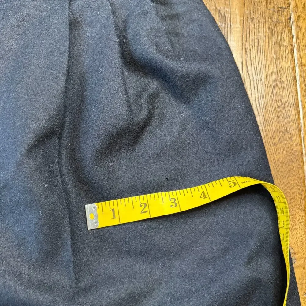 VTG Pendleton 100% Wool Black Pleated High Waisted Trouser Shorts Plus Size 18 - Picture 6 of 8